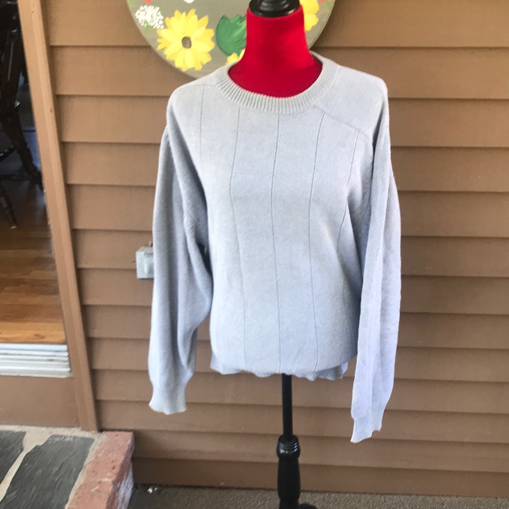 John Ashford Classic Gray Crewneck Sweater